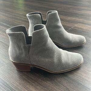 Gray Suede Ankle Boots from Cole Haan! Slip-on with 1.5-inch Heel